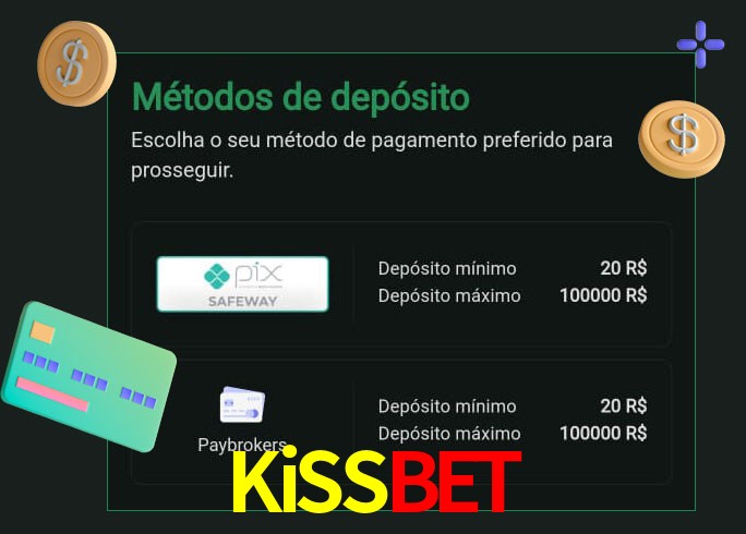 O cassino KiSSbet oferece uma grande variedade de métodos de pagamento